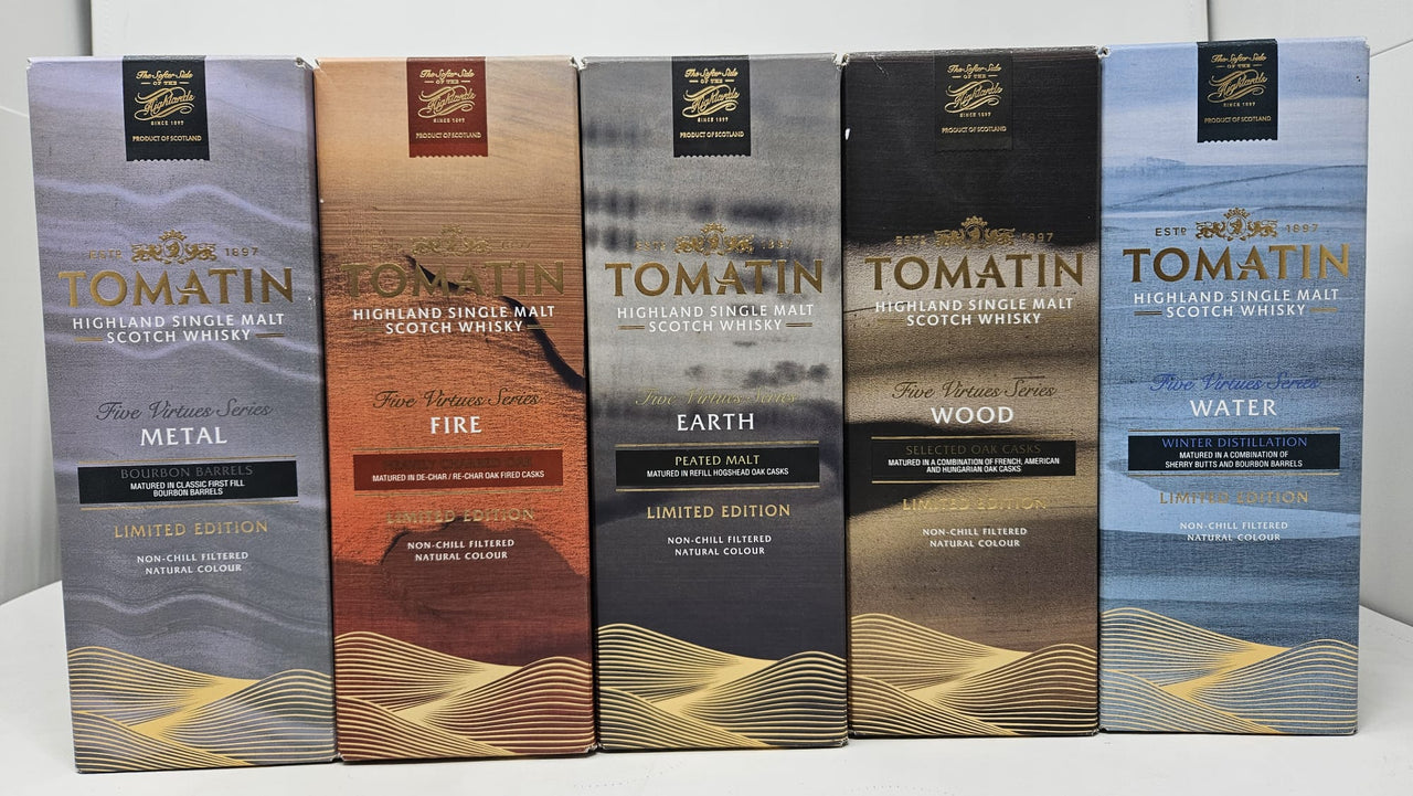 Tomatin Five Virtues Limited Edition Set - 5 x 70cl